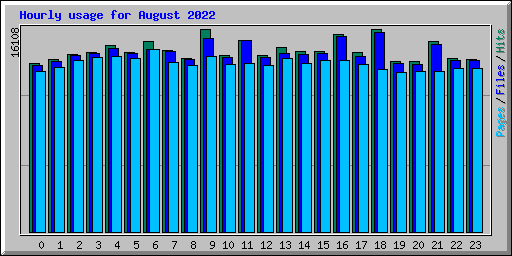 Hourly usage for August 2022